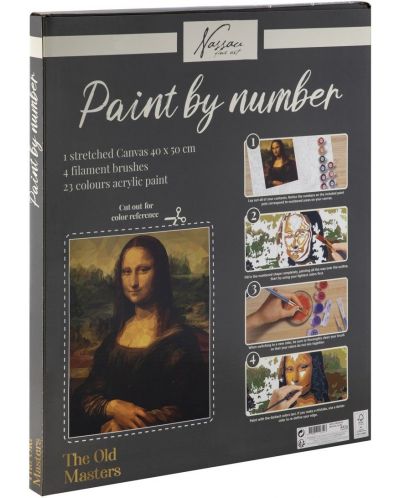 Σετ ζωγραφικής με αριθμούς  Grafix - Mona Lisa - 3